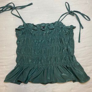 Teal Ruched Zara Top